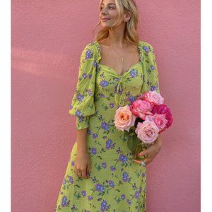 Faithfull The Brand Floral Midi Dress Size XS